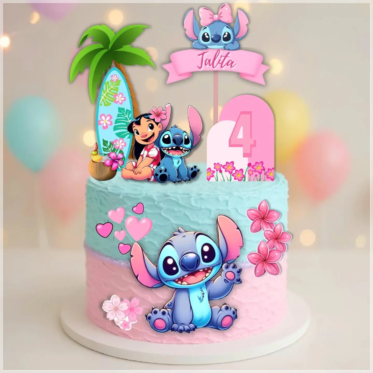 Arquivo de Corte Topo de Bolo Lilo e Stitch 17 1