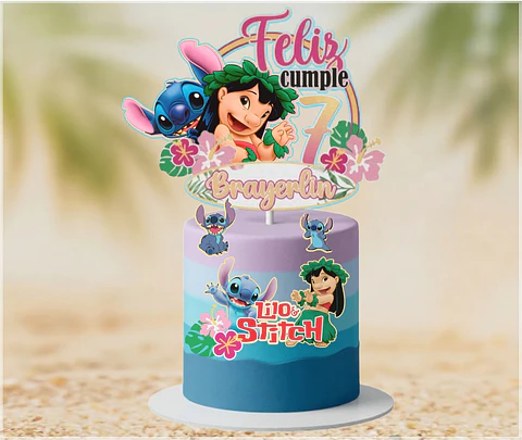 Arquivo de Corte Topo de Bolo Lilo e Stitch 4