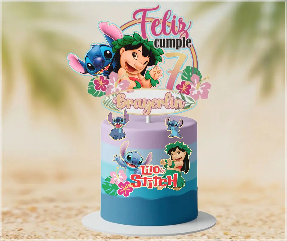 Arquivo de Corte Topo de Bolo Lilo e Stitch 4 1