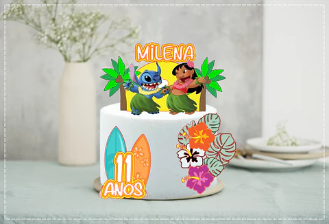 Arquivo de Corte Topo de Bolo Lilo e Stitch 3