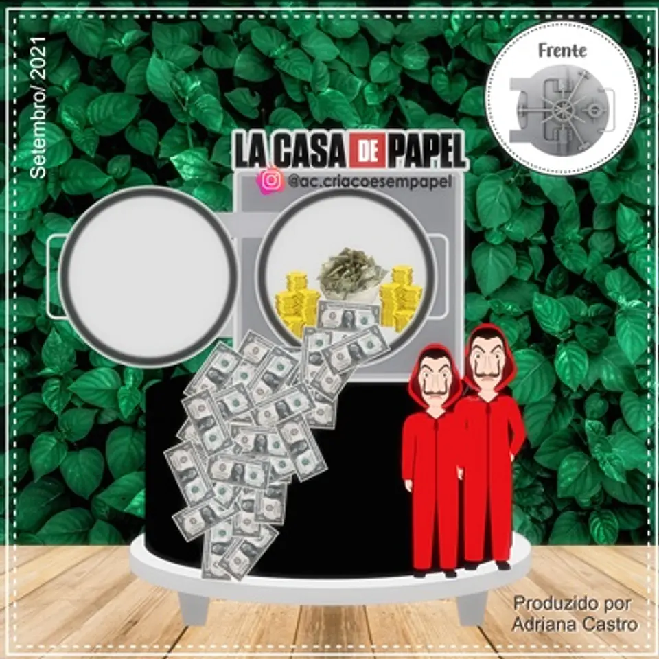 Arquivo de Corte Topo de Bolo La Casa de Papel 2 1