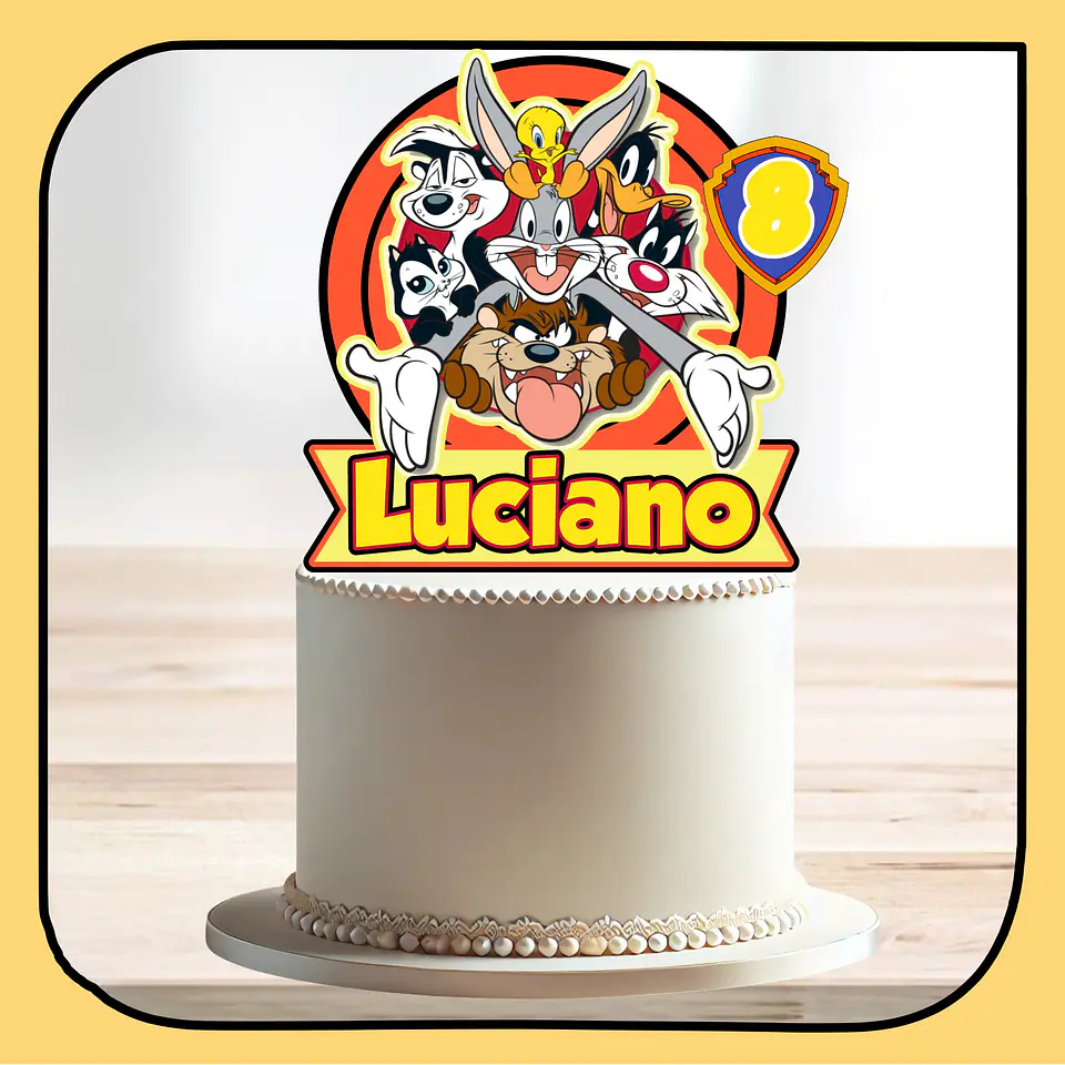 Arquivo de Corte Topo de Bolo Looney Tunes 14 1