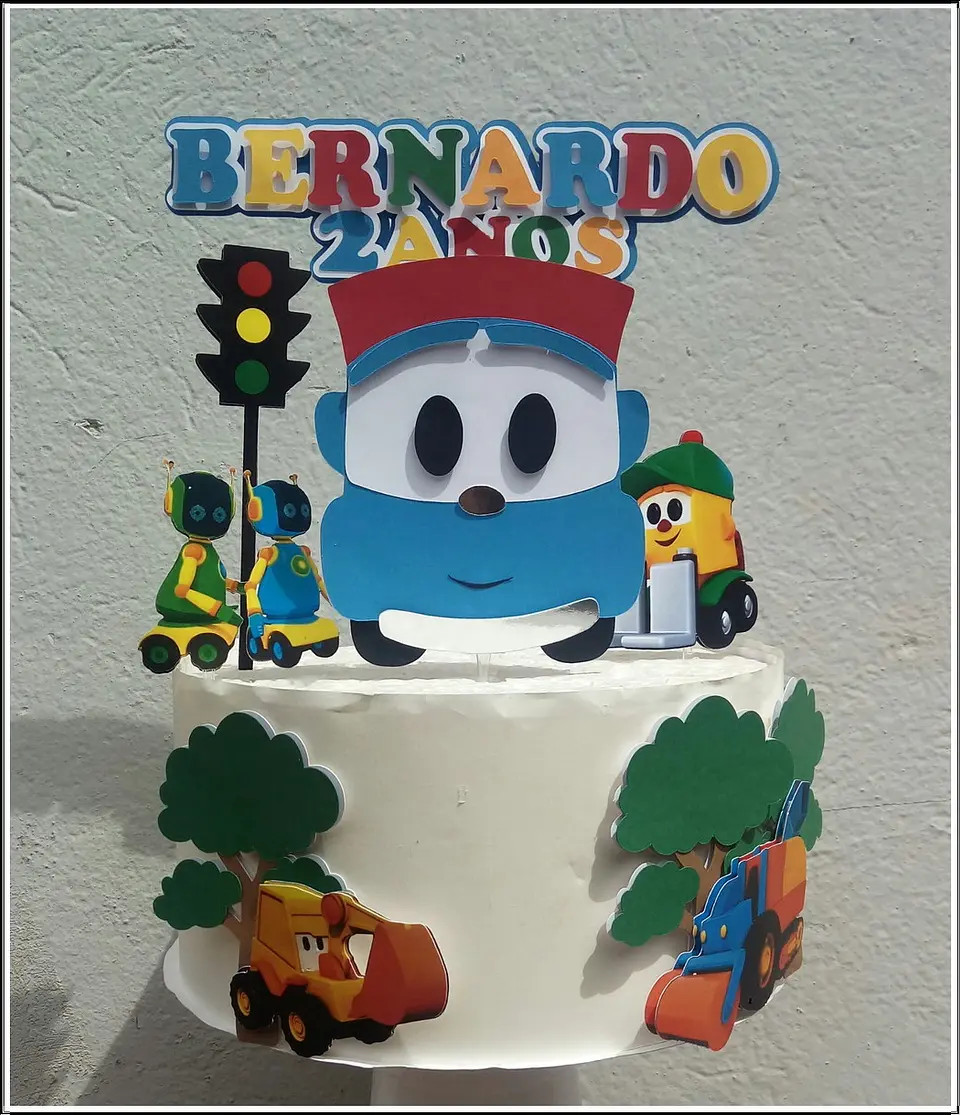 Arquivo de Corte Topo de Bolo Léo o Caminhão 4 1