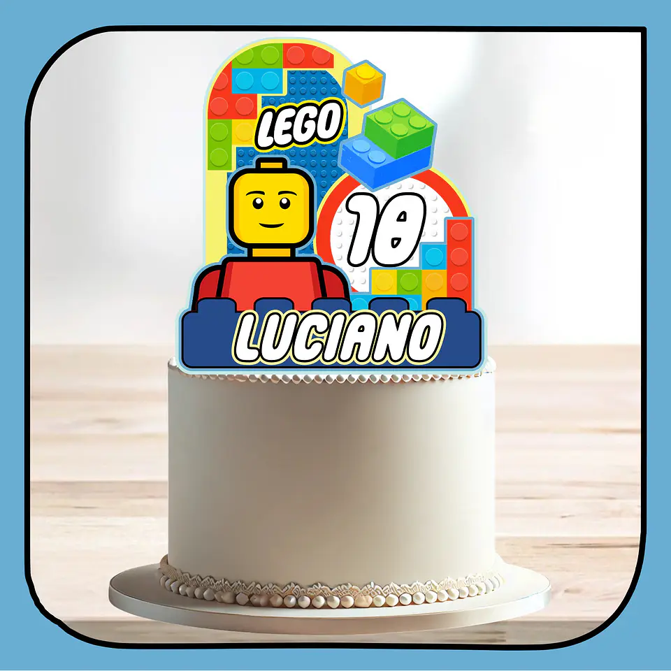 Arquivo de Corte Topo de Bolo Lego 11 1