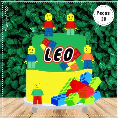 Arquivo de Corte Topo de Bolo Lego 8