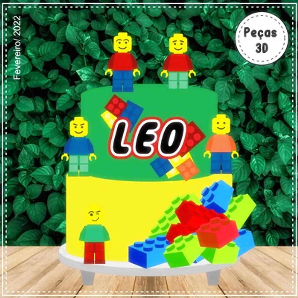 Arquivo de Corte Topo de Bolo Lego 8 1