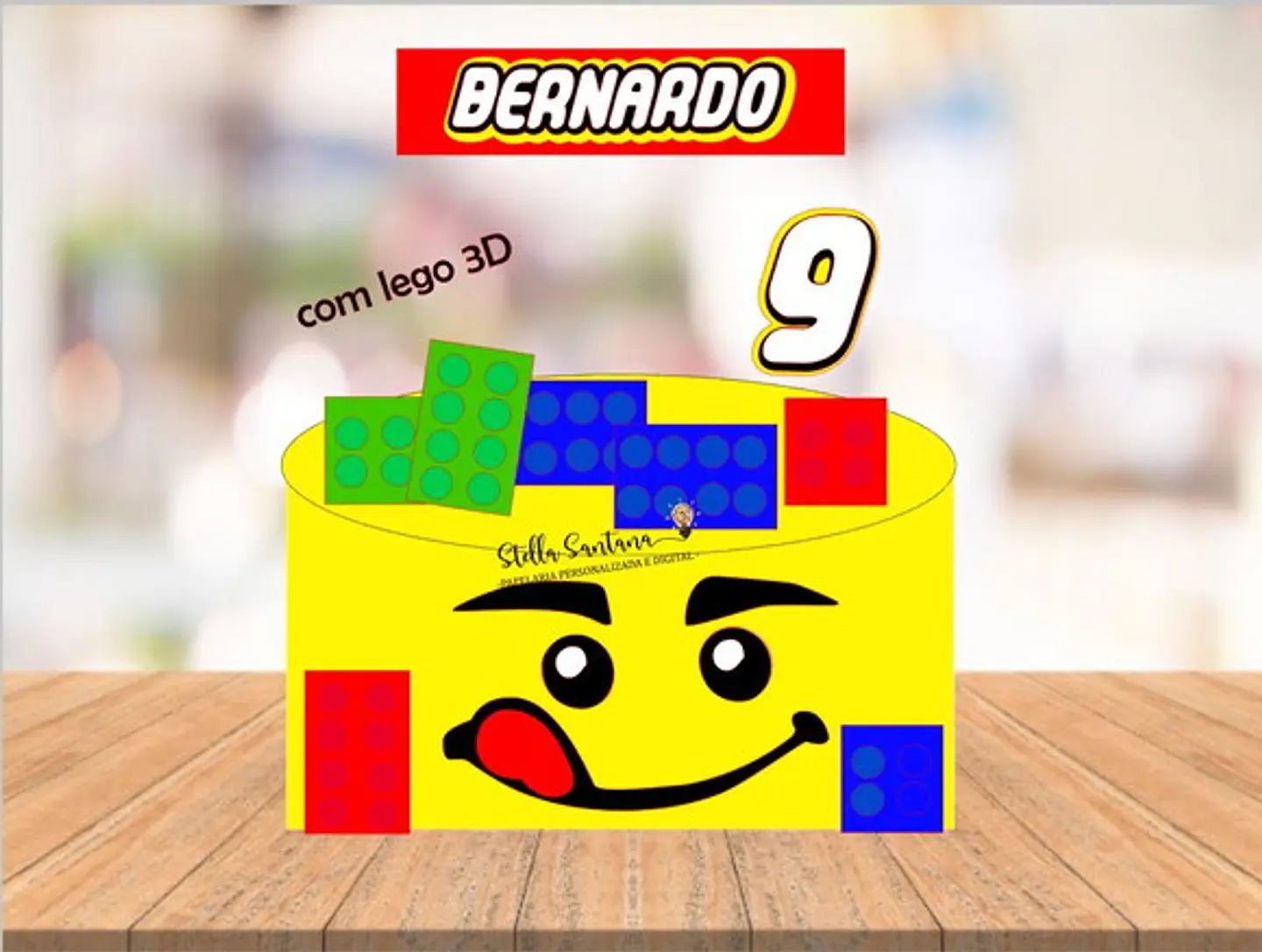 Arquivo de Corte Topo de Bolo Lego 6 1