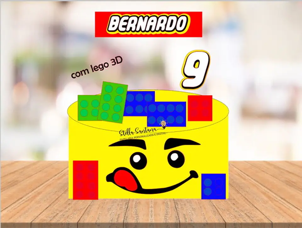 Arquivo de Corte Topo de Bolo Lego 6 1