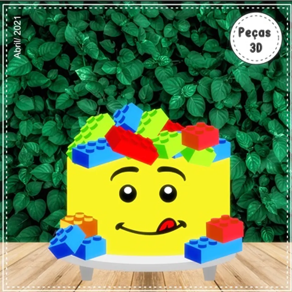 Arquivo de Corte Topo de Bolo Lego 4 1