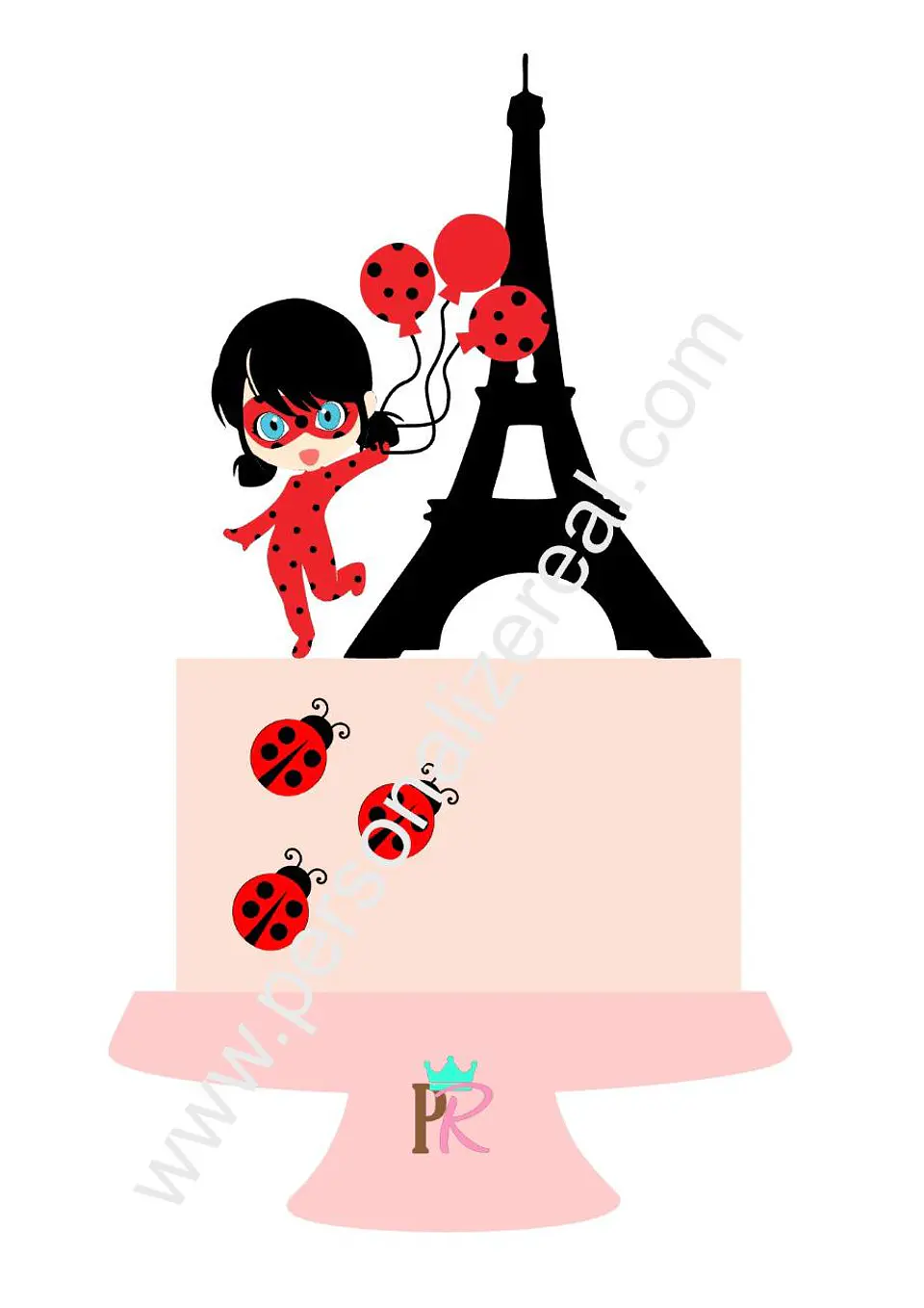 Arquivo de Corte Topo de Bolo Ladybug 4 1