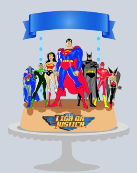 Arquivo de Corte Topo de Bolo Liga da Justiça 1