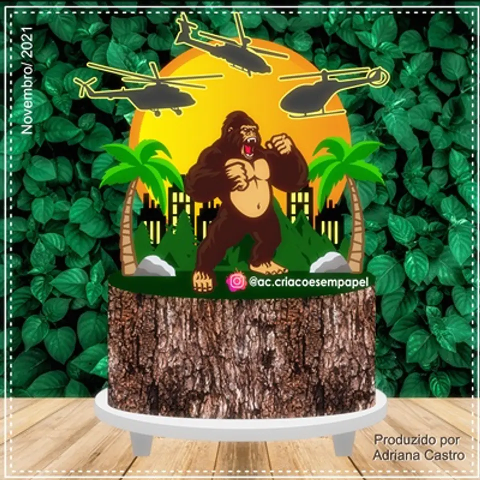 Arquivo de Corte Topo de Bolo King Kong 1 1