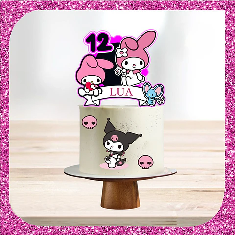 Arquivo de Corte Topo de Bolo Kuromi 9