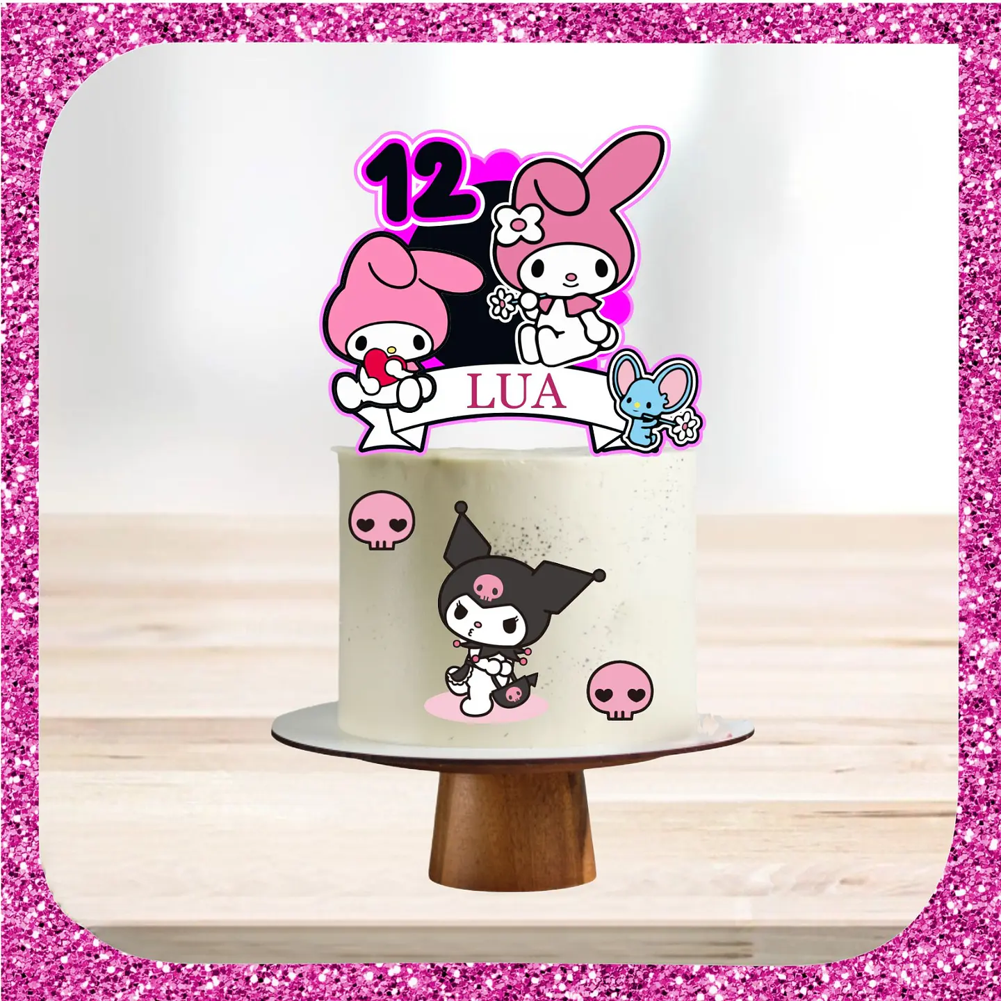 Arquivo de Corte Topo de Bolo Kuromi 9 1