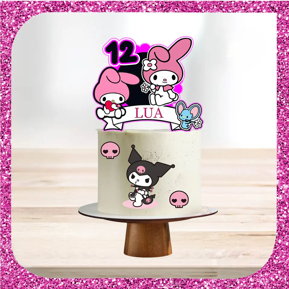 Arquivo de Corte Topo de Bolo Kuromi 9 1