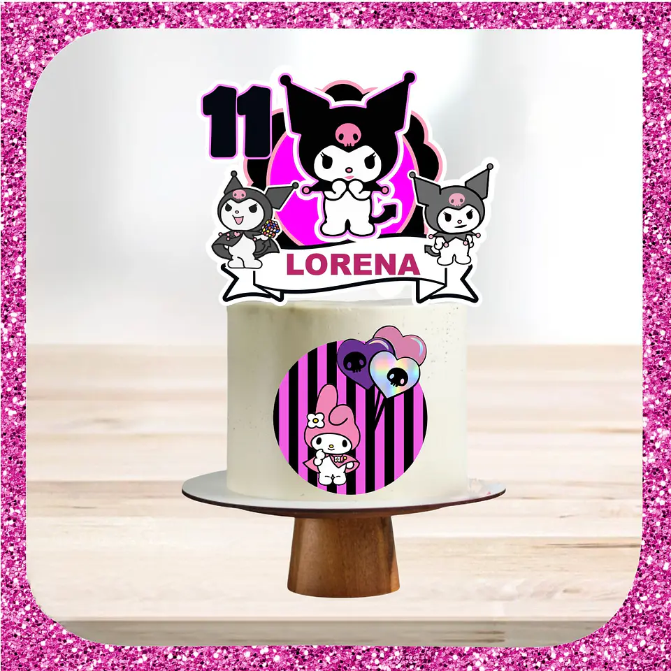 Arquivo de Corte Topo de Bolo Kuromi 8 1