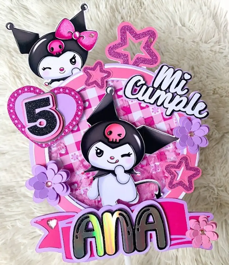 Arquivo de Corte Topo de Bolo Kuromi 7 1