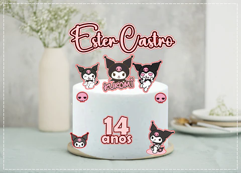 Arquivo de Corte Topo de Bolo Kuromi 2