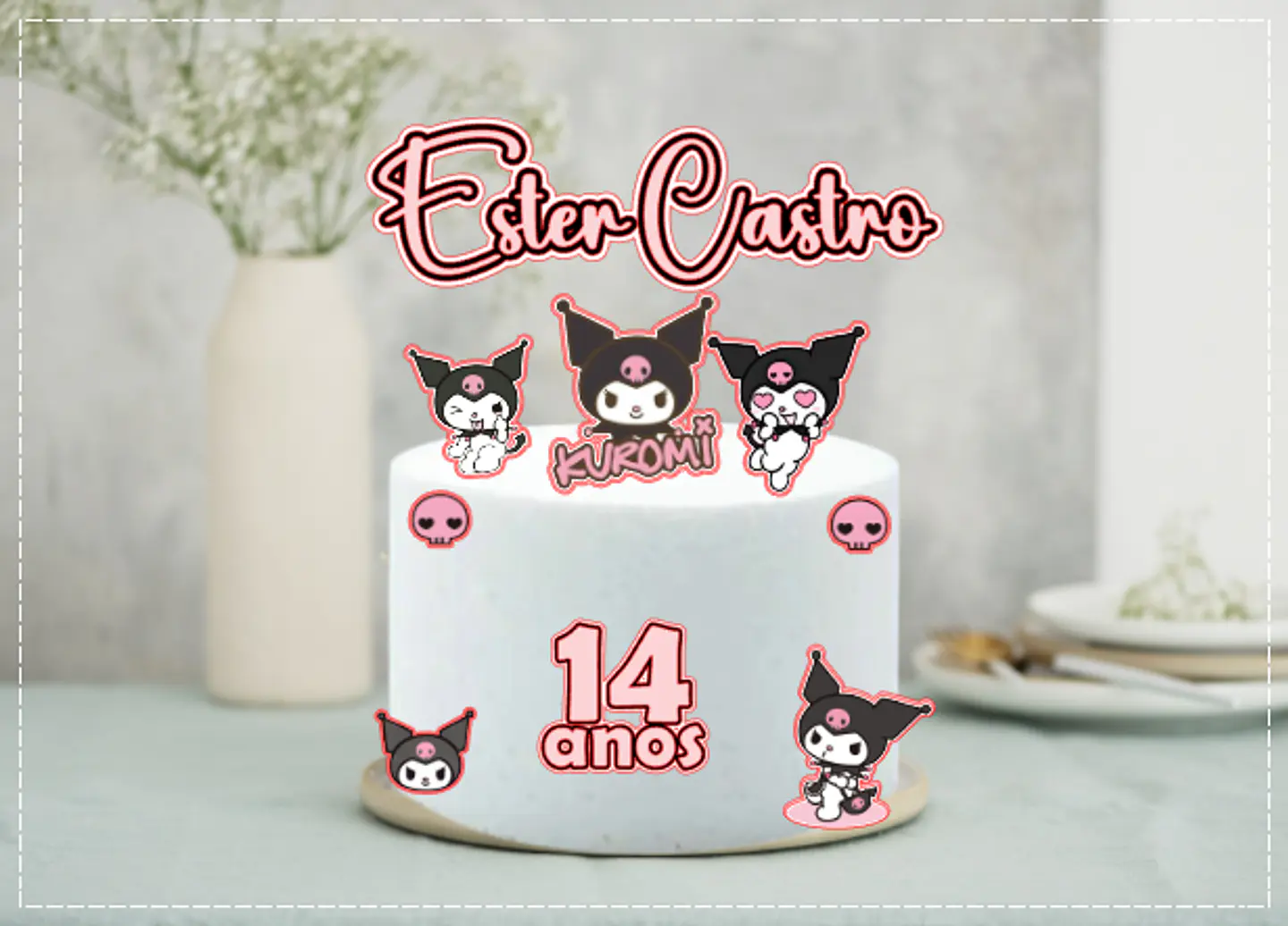 Arquivo de Corte Topo de Bolo Kuromi 2 1