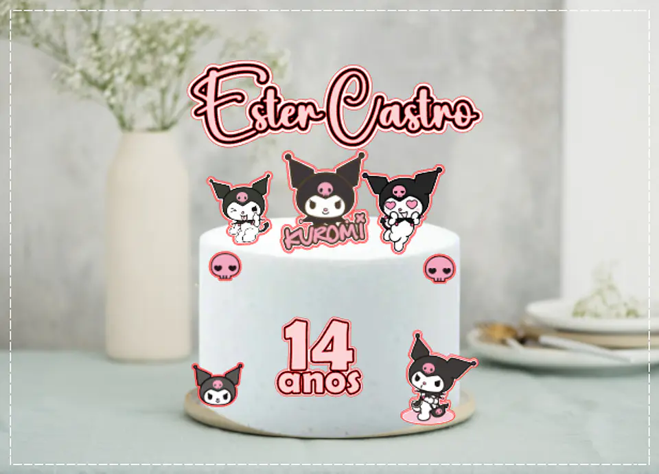 Arquivo de Corte Topo de Bolo Kuromi 2 1