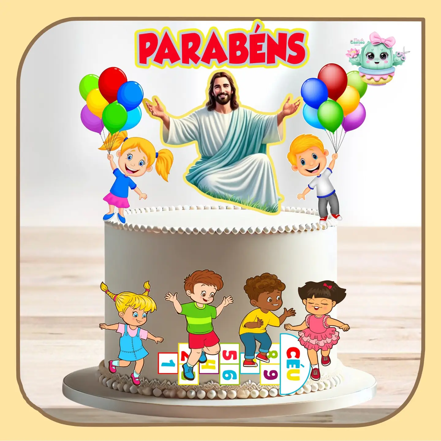 Arquivo de Corte Topo de Bolo Jesus 3 1