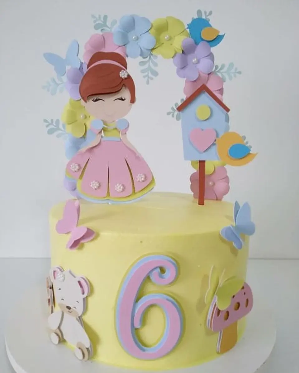 Arquivo de Corte Topo de Bolo Jardim Menina 26 1