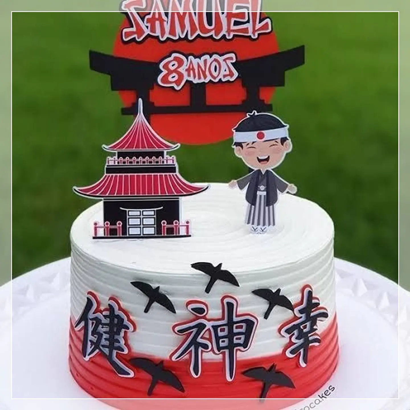 Arquivo de Corte Topo de Bolo Japão Kokeshi Sakura 2 1