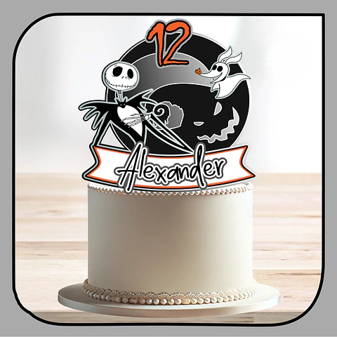 Arquivo de Corte Topo de Bolo Jack e Sally 2