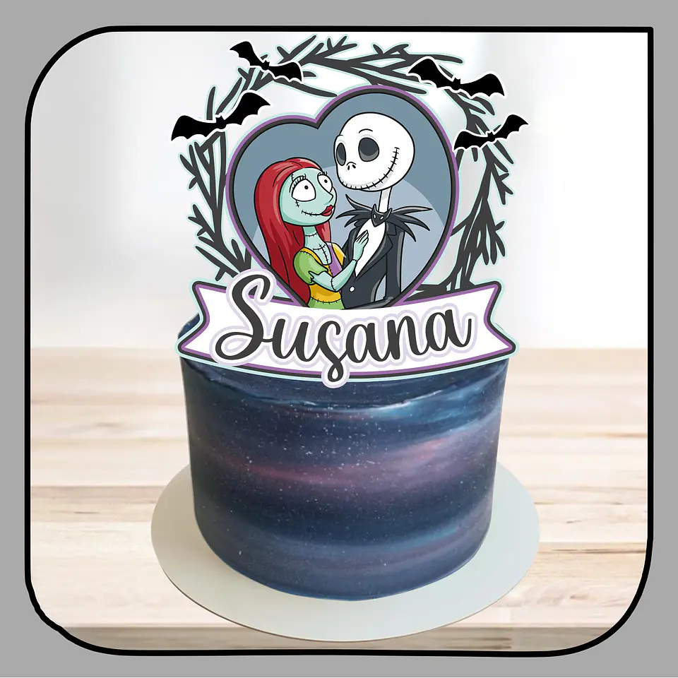Arquivo de Corte Topo de Bolo Jack e Sally 1 1