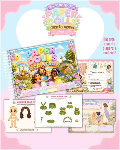 Encadernação - Paper Dolls Cristão Menina