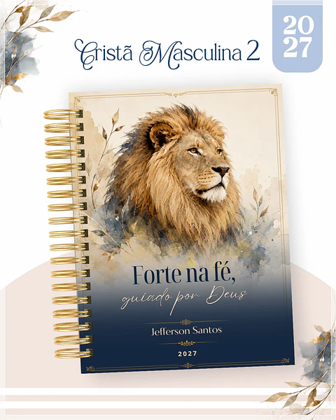 Encadernação - Agenda , Bloquinho , Calendário e Planner Cristã Masculina