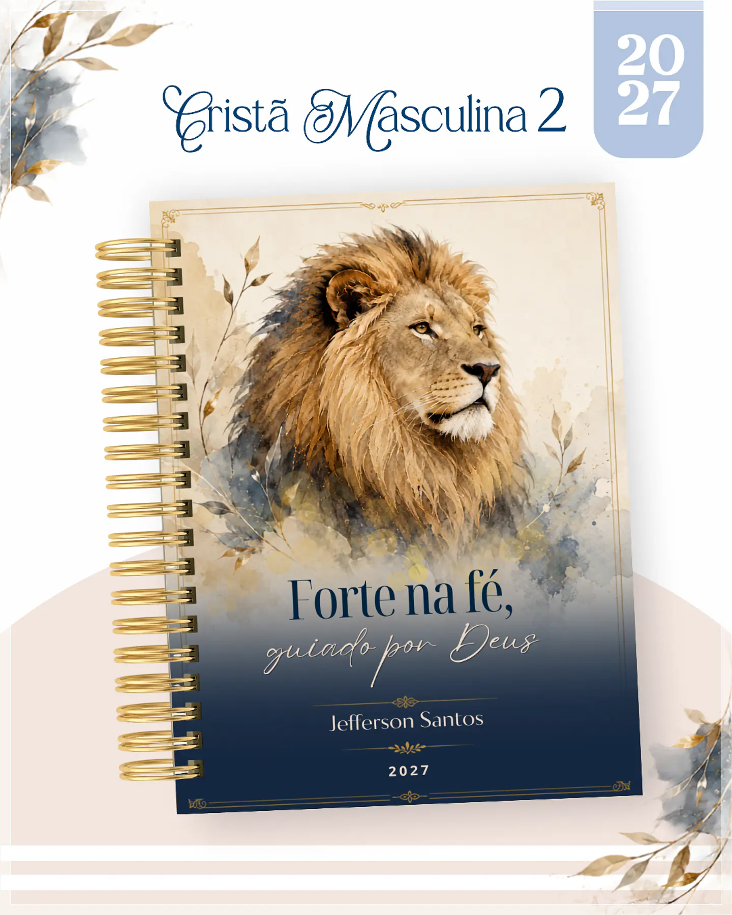 Encadernação - Agenda , Bloquinho , Calendário e Planner Cristã Masculina 1