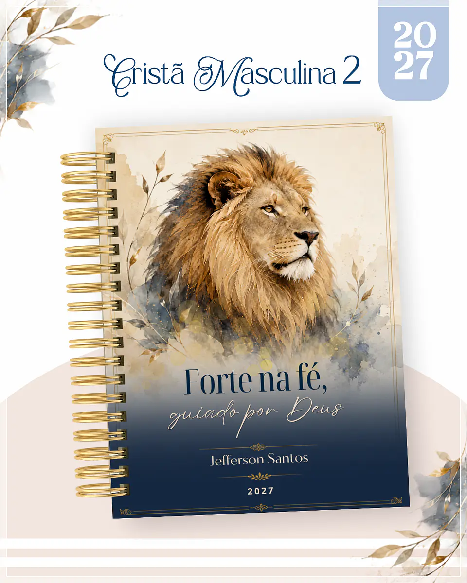 Encadernação - Agenda , Bloquinho , Calendário e Planner Cristã Masculina 1