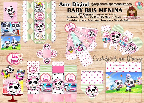 Arquivo de Corte Kit Festa Baby Bus 1