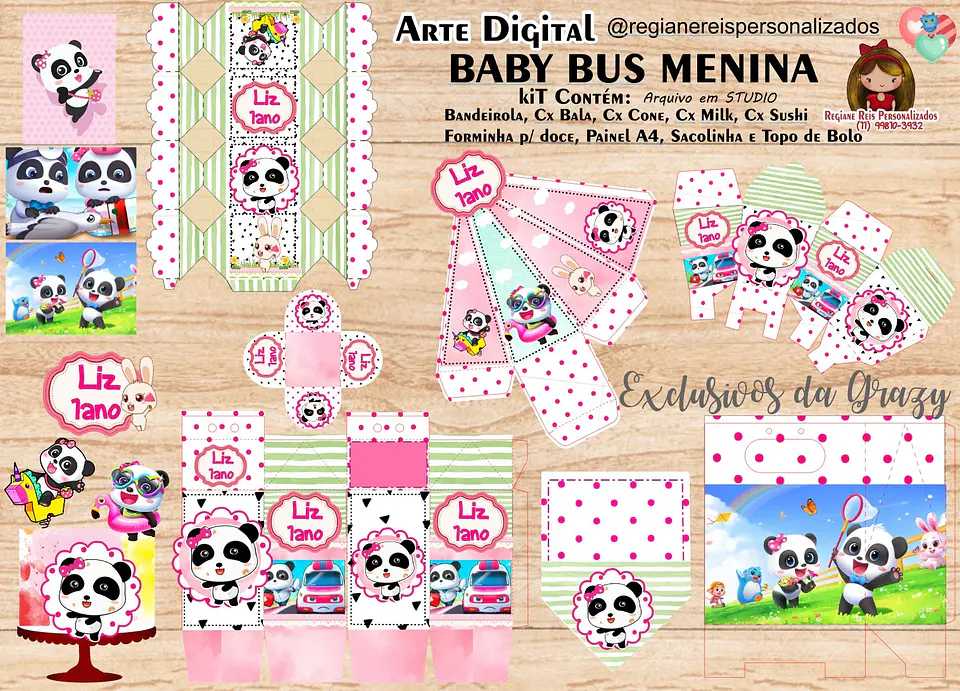 Arquivo de Corte Kit Festa Baby Bus 1 1