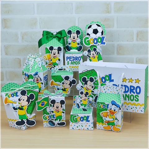 Arquivo de Corte Kit Festa Futebol Copa do Mundo Mickey 5