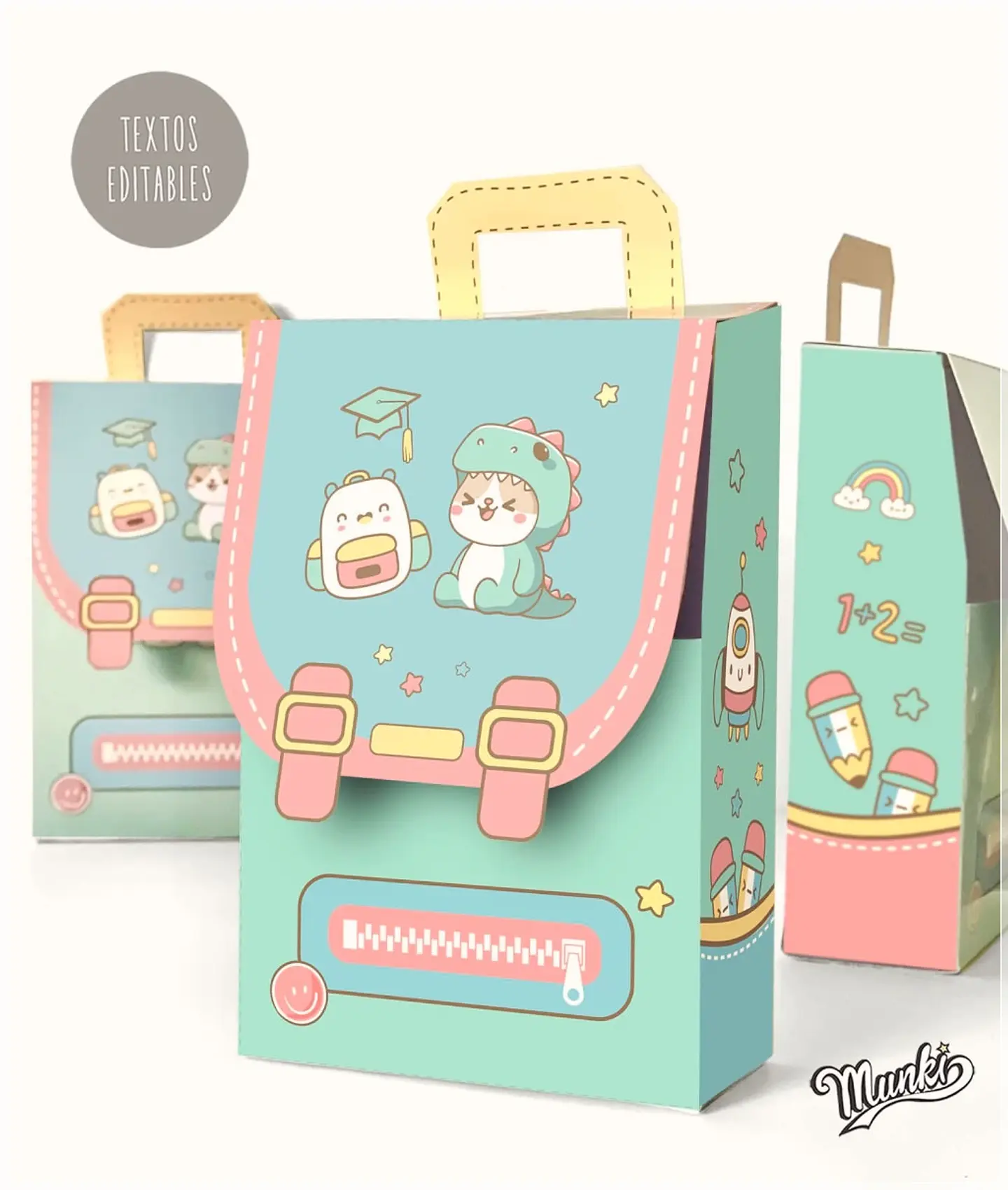 Arquivo de Corte Caixa Mochila Dinossauro Dino Kawaii 11 1