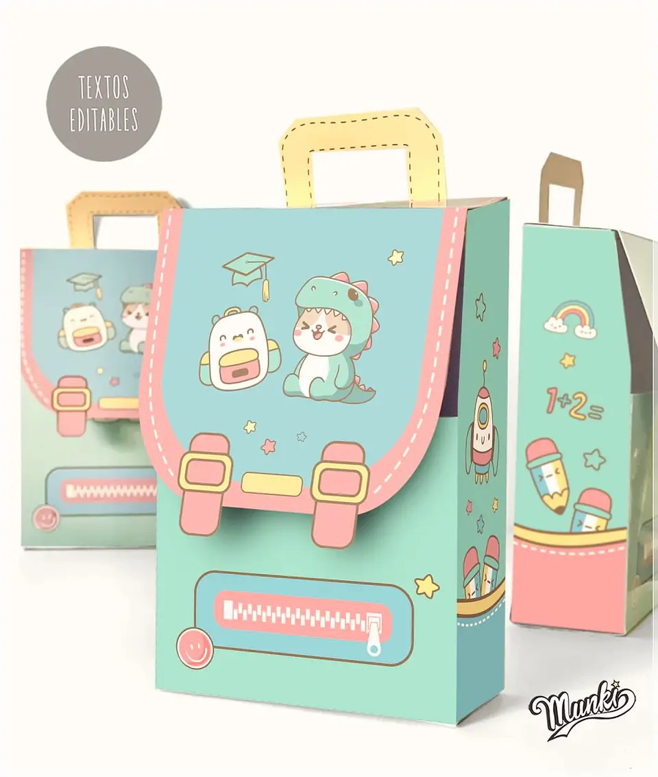 Arquivo de Corte Caixa Mochila Dinossauro Dino Kawaii 11 1