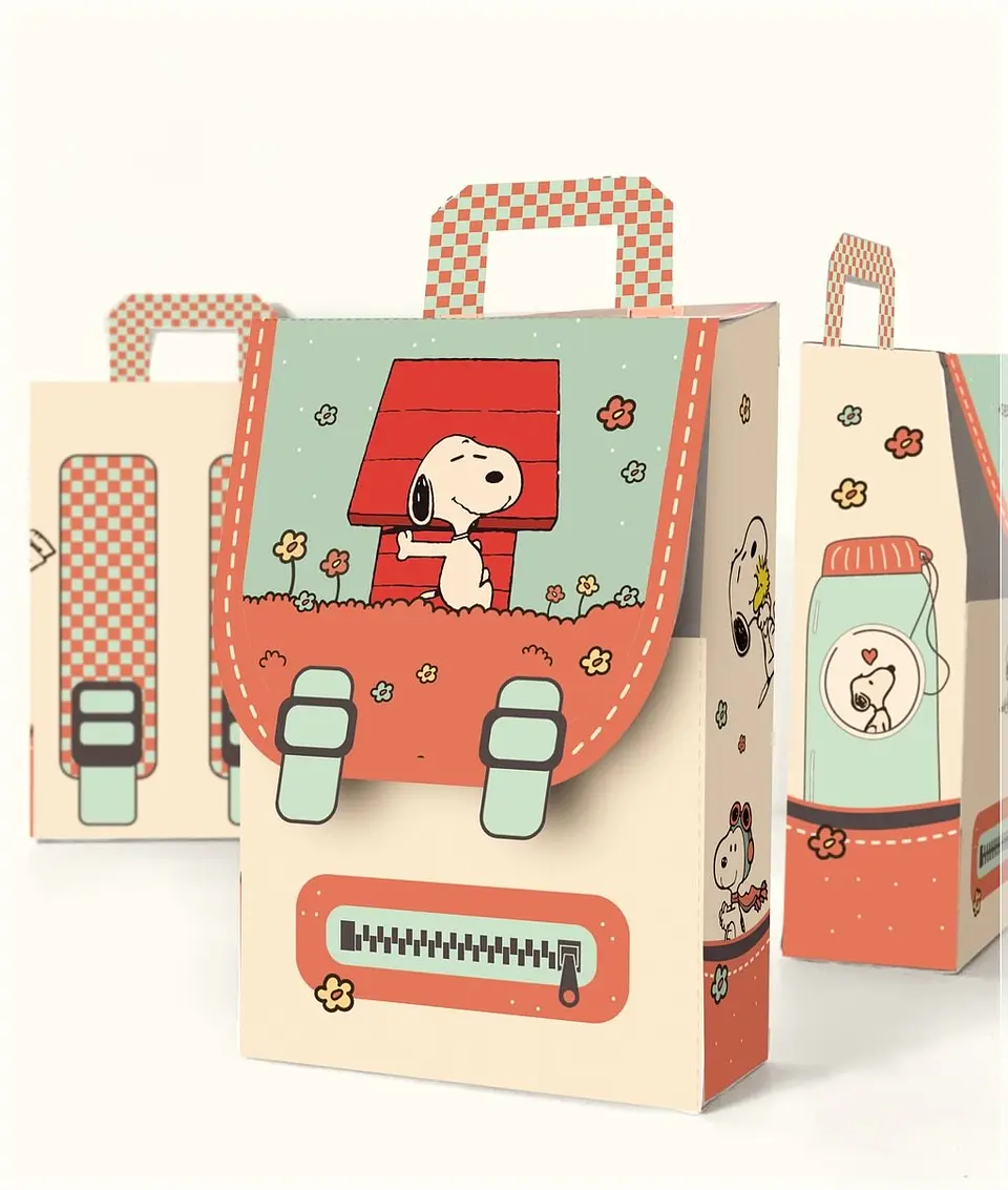 Arquivo de Corte Caixa Mochila Snoopy 7 1