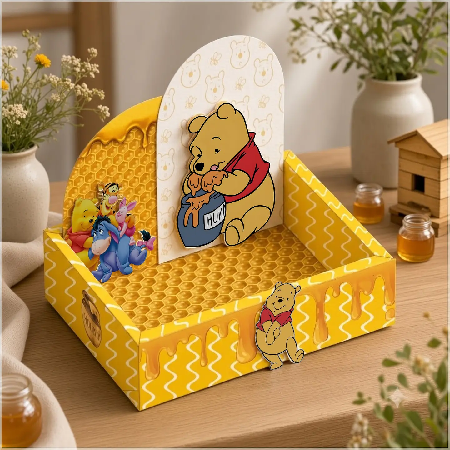 Arquivo de Corte Caixa Cenário Cesta Ursinho Pooh 4 1