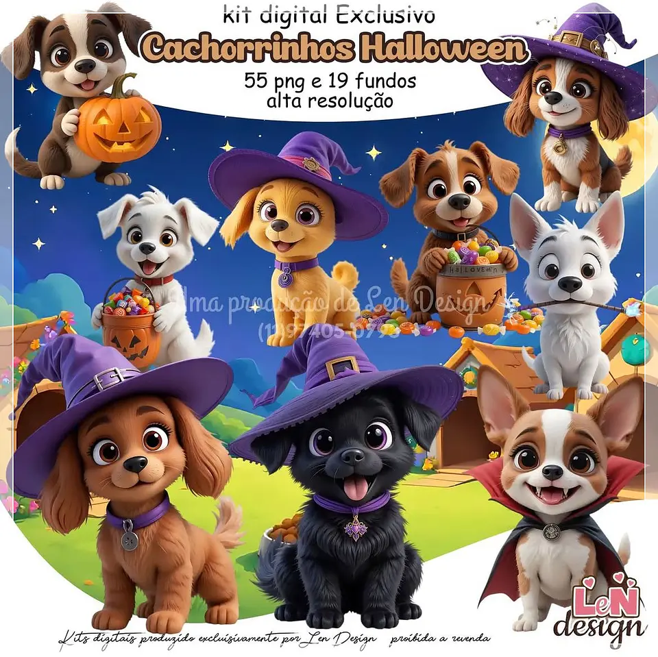 Kit Digital Cachorrinhos Halloween 2 1
