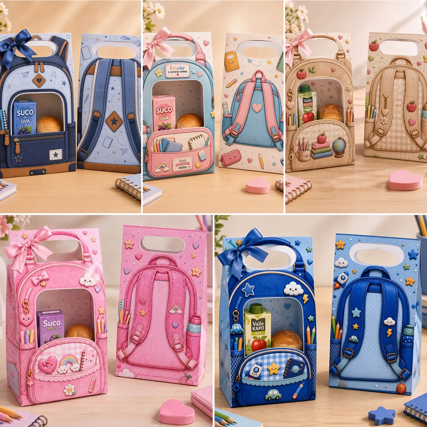 Arquivo de Corte Combo Sacolinhas Mochila 1 1