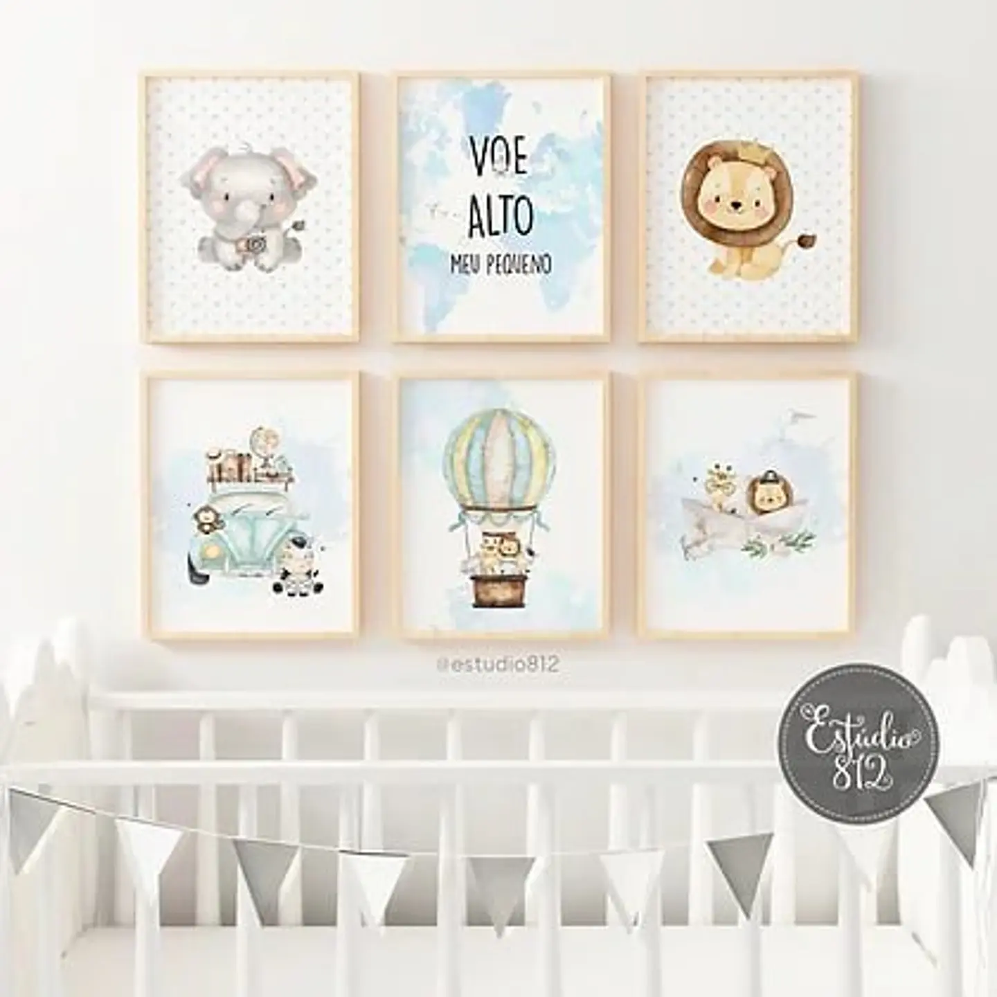 Arquivo de Corte Kit Poster Voe Alto Azul 1