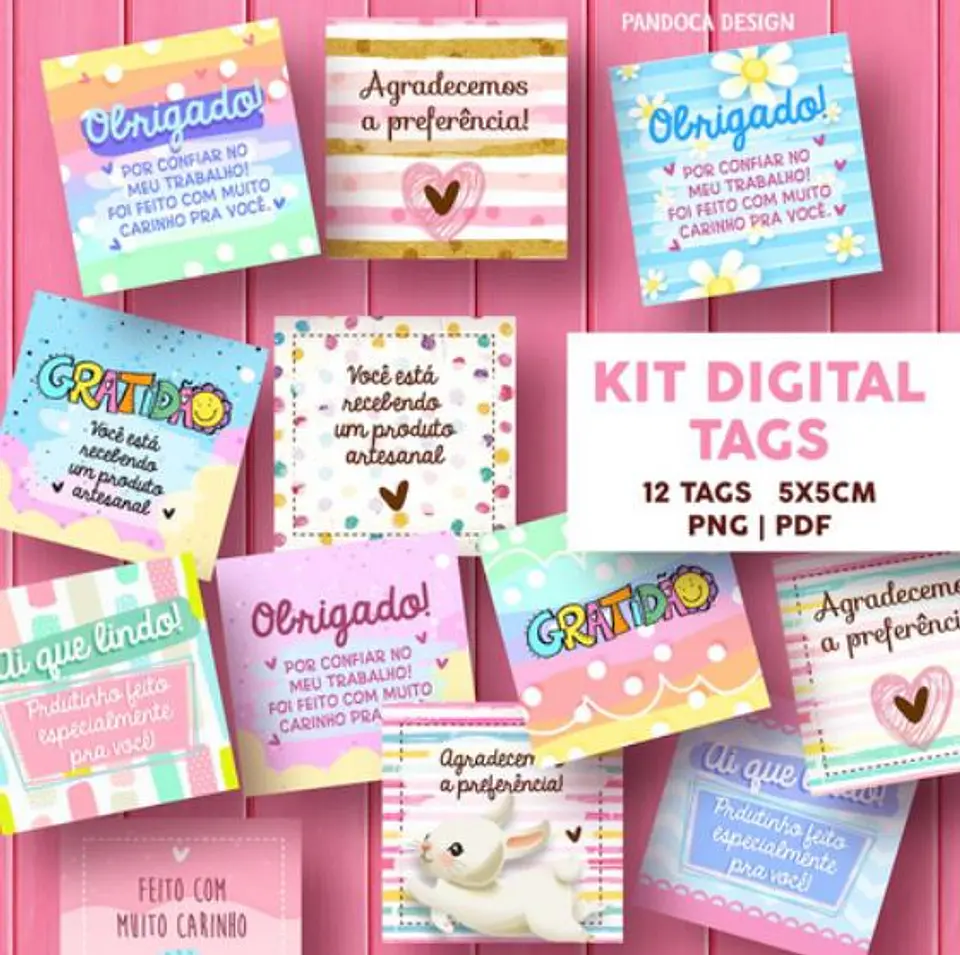 Arquivo de Corte - Kit Tags 1