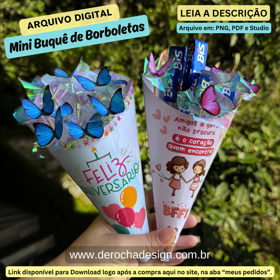 Arquivo de Corte Mini Buquê de Borboletas 1