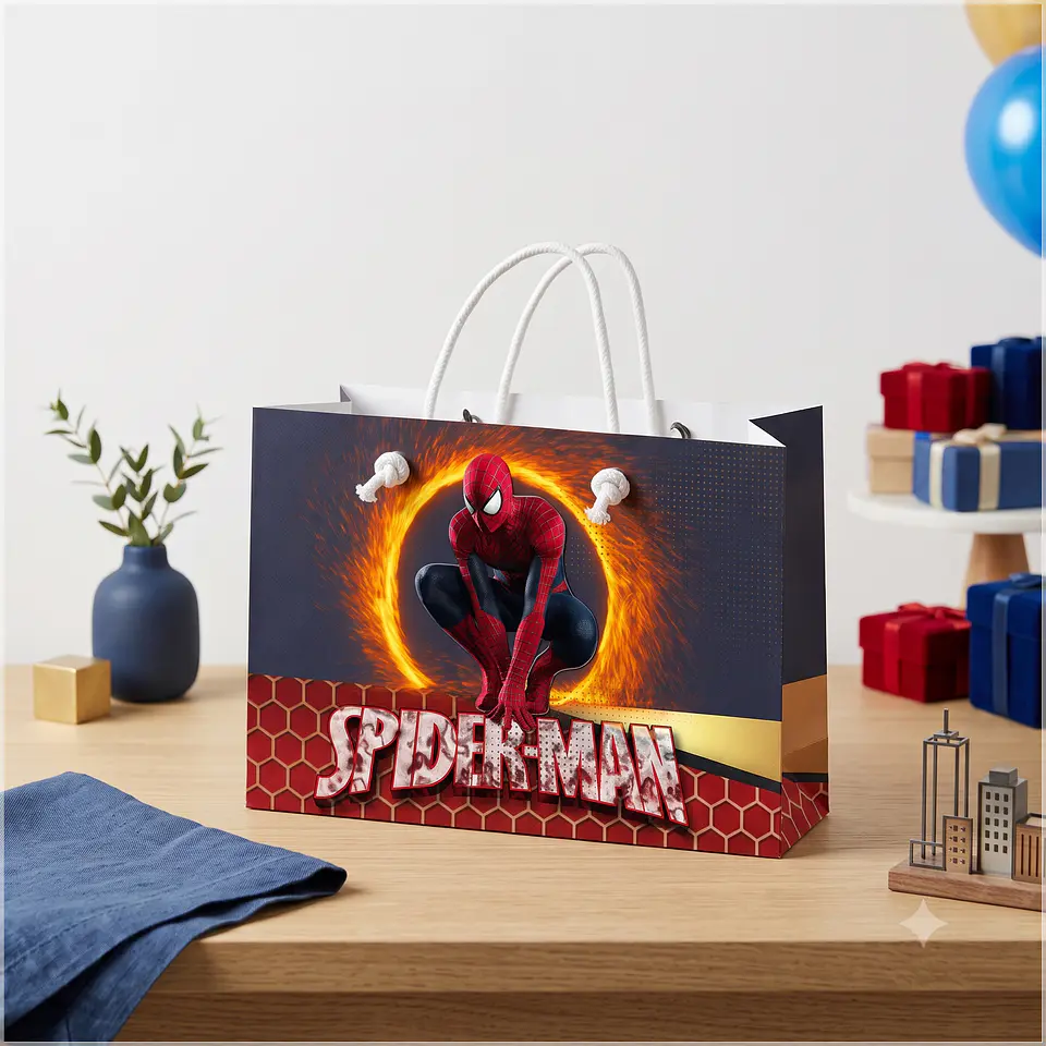 Arquivo de Corte Sacolinha Homem Aranha Spider Man 9 1