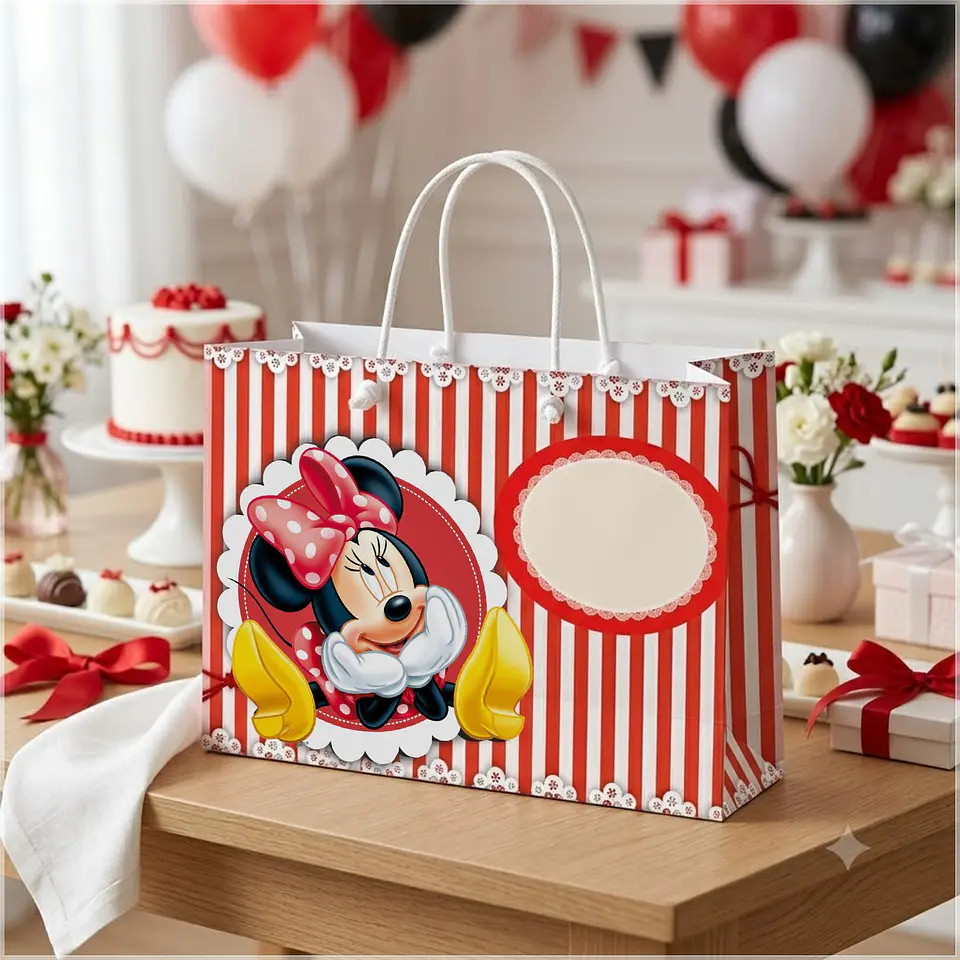 Arquivo de Corte Sacolinha Minnie Vermelha 6 1