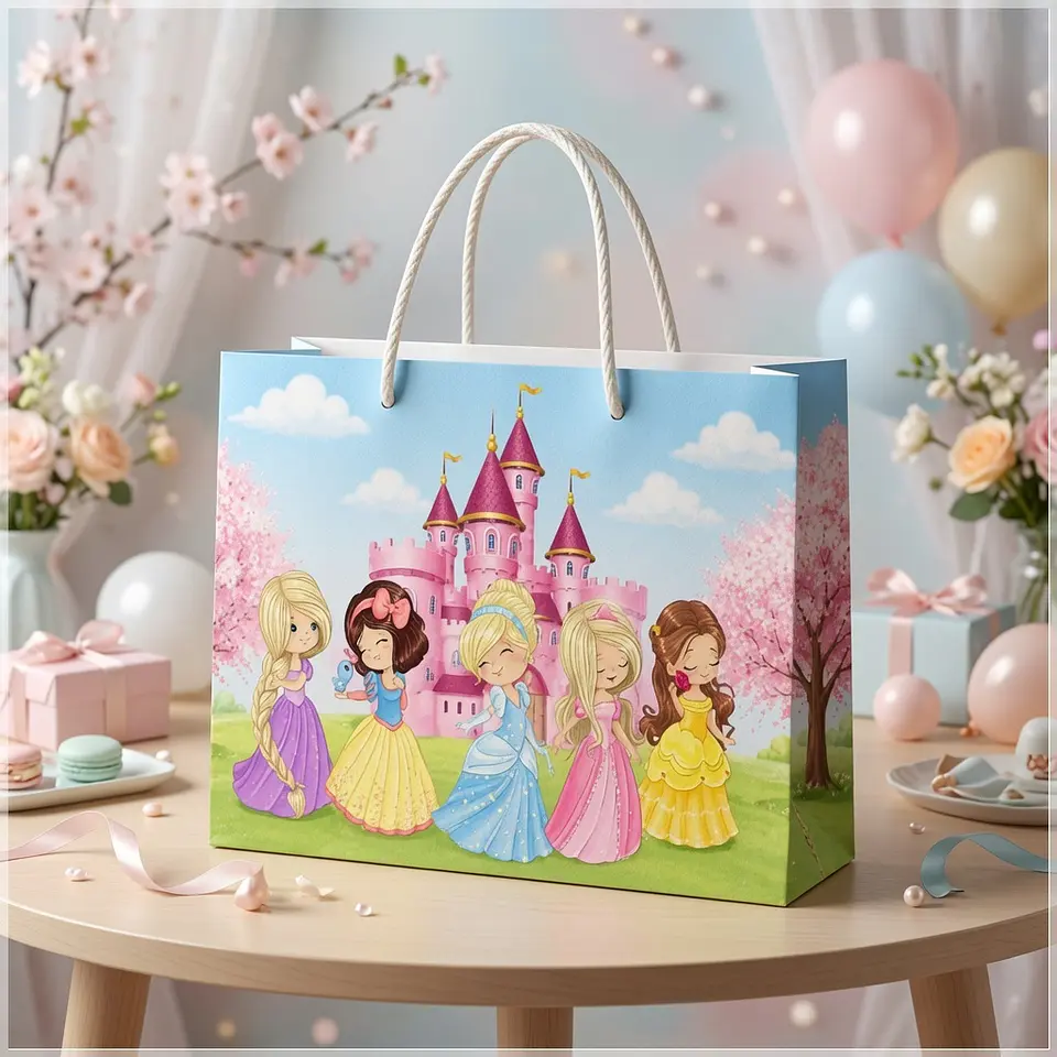Arquivo de Corte Sacolinha Princesas Disney 3 1