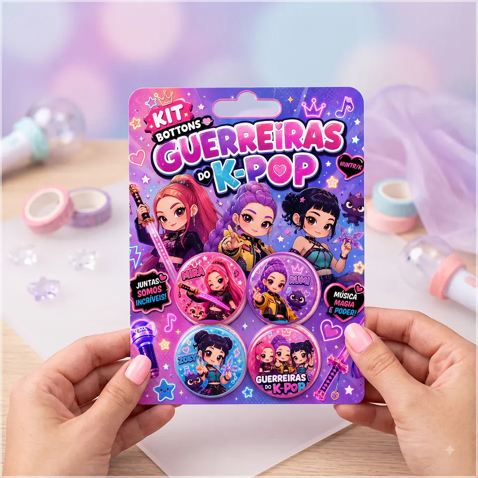Arquivo de Corte Bottons Guerreiras do K-Pop K-Pop Demon Hunters Huntrix 25 1