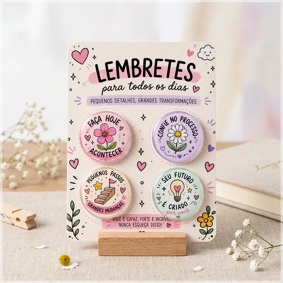 Arquivo de Corte Bottons Frase Motivacional Lembretes Diários 14 1